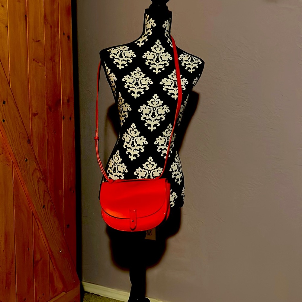 Coral cross body purse